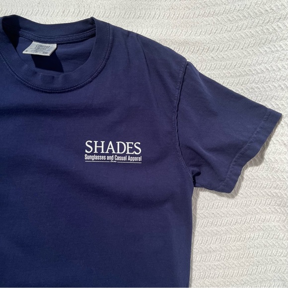 comfort colors / white navy shades sunglasses & casual apparel tee size small - Picture 3 of 5